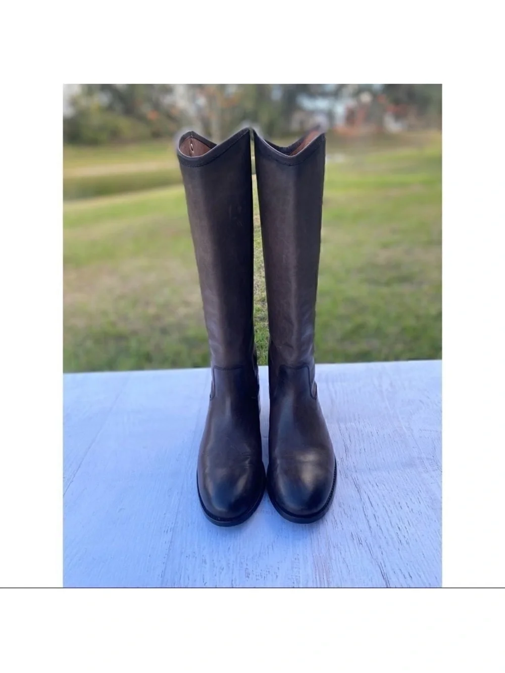 Classic Tall Brown Leather Riding Boots - Women's Frye Melissa Leather